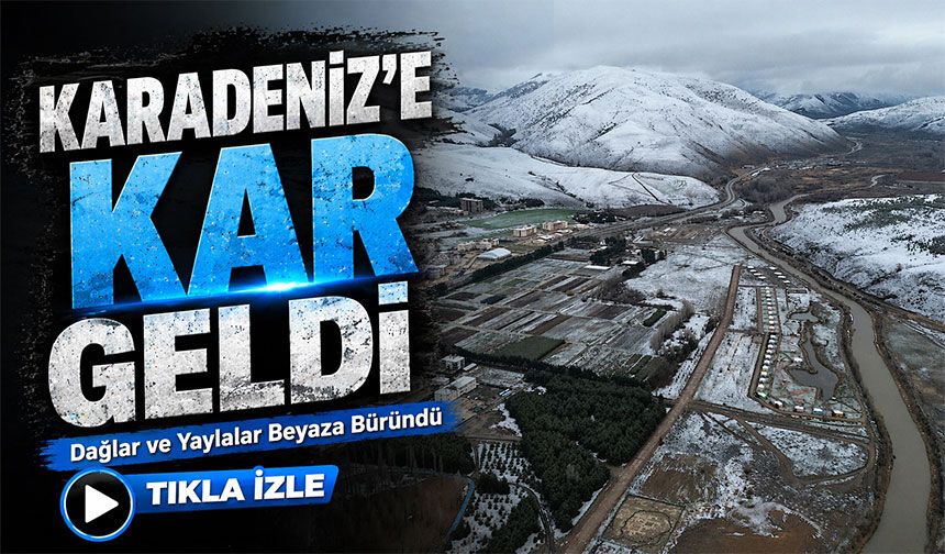Gece Başlayan Kar Bayburt’un Yüksek Kesimlerinde Etkisini Gösterdi