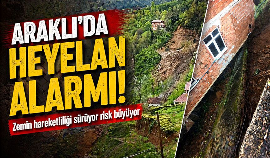Trabzon’da Heyelan Kabusu Vatandaşlar Yardım Bekliyor;  Zemin Hareket Halinde