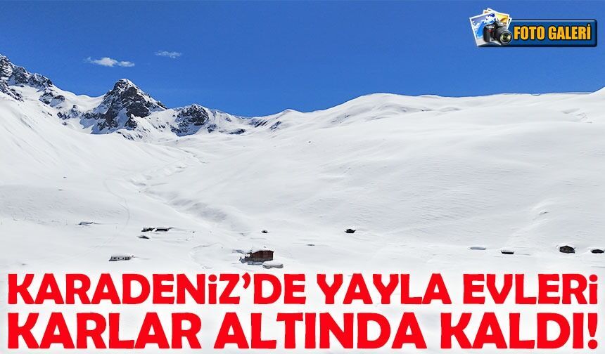 Çamlıhemşin’de kartpostallık görüntüler: Yayla evleri beyaza gömüldü