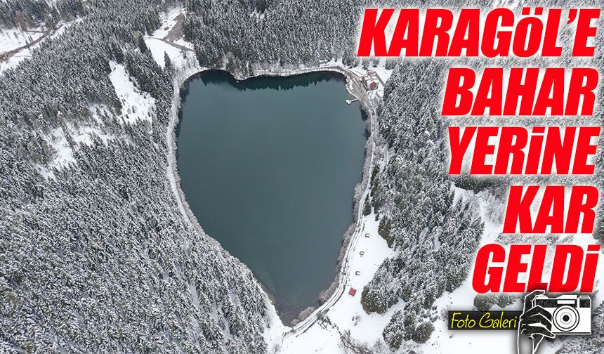 Karagöl Sahara Milli Parkı Nisan Karıyla Beyaza Büründü