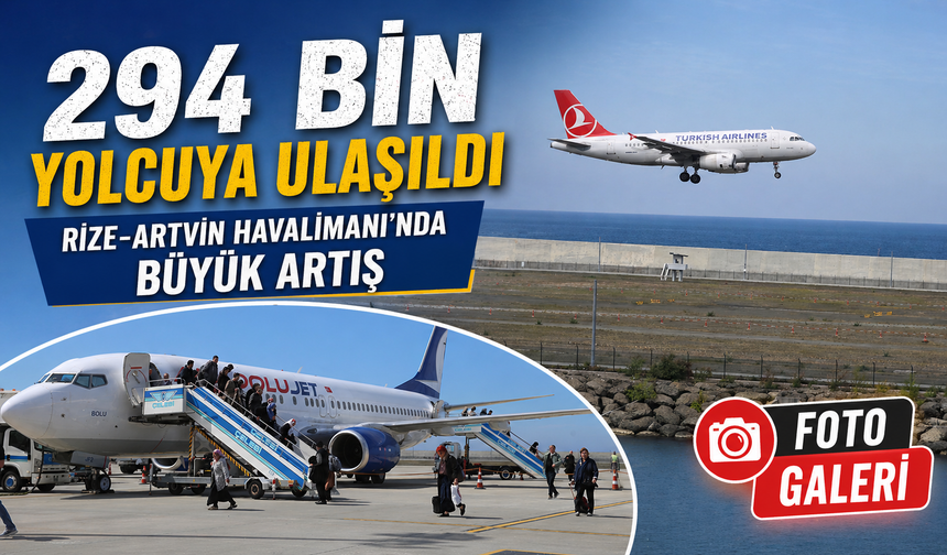 Rize-Artvin Havalimanı Yolcu Sayısında Rekor Artış
