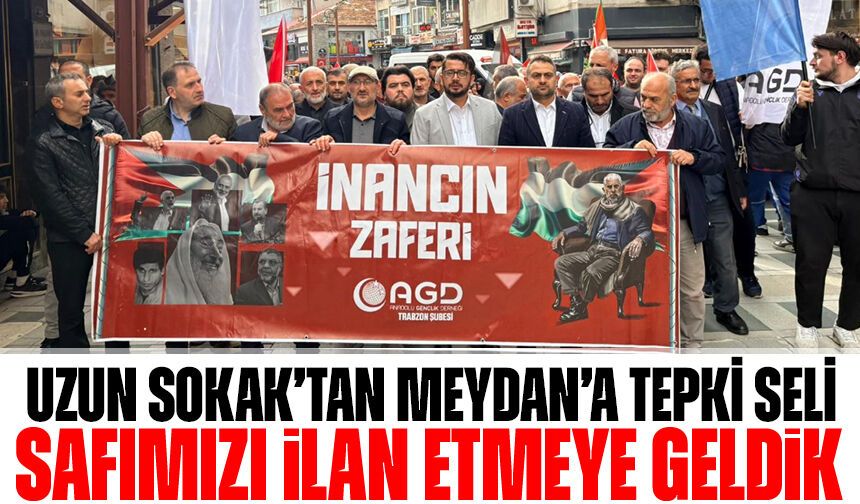 Trabzon’da Filistin Yürüyüşü! Uzun Sokak’tan Meydan’a Tepki Seli