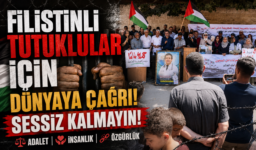 Gazze’de Filistinli Tutuklular İçin Protesto