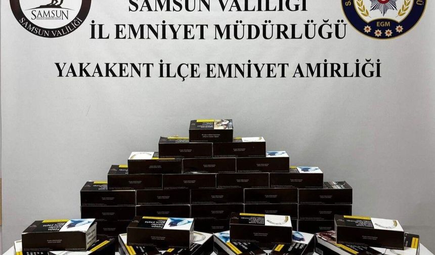 Alaçam ve Yakakent'te kaçak makaron operasyonu