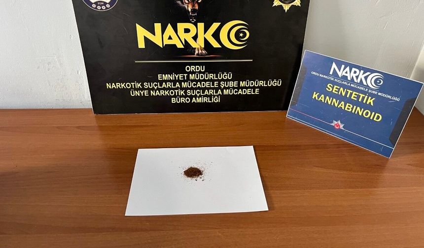 Ordu'da yasalı madde operasyonu