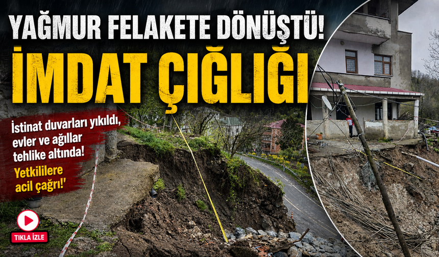 Yağmur Felakete Dönüştü! Düzköy’de Duvarlar Yıkıldı, Mahalle Alarmda