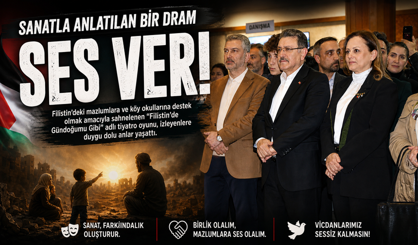 Trabzon’da sahnelenen “Filistin’de Gündoğumu Gibi” tiyatro oyunu izleyenleri derinden etkiledi