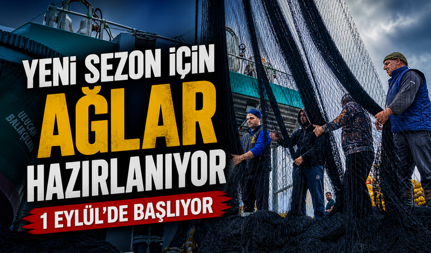 Trabzon’da Balıkçılar Yeni Sezon İçin Ağlarını Onarıyor