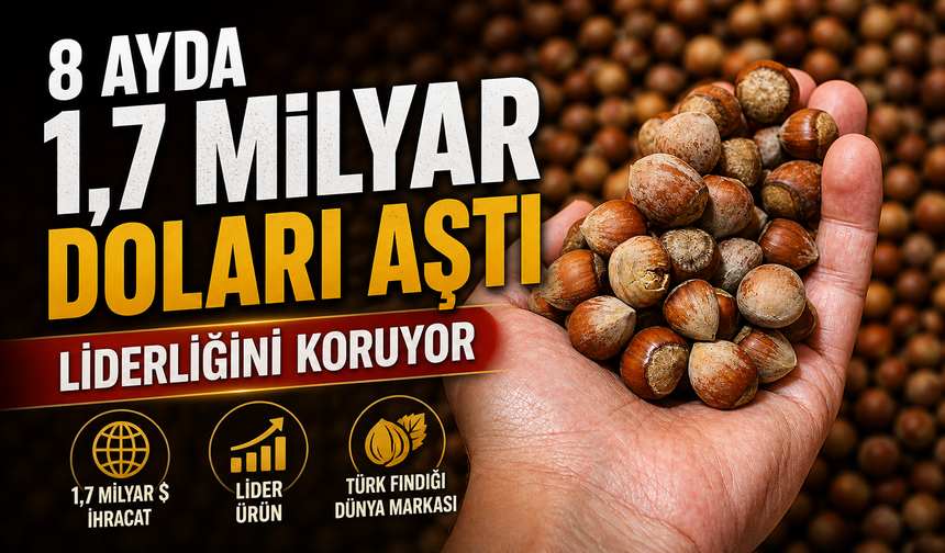 Fındık İhracatı 8 Ayda 1,7 Milyar Doları Aştı