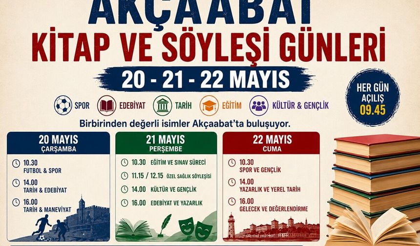 Akçaabat Kitap Ve Söyleşi Günleri Üç Gün Boyunca Dolu Dolu Geçecek