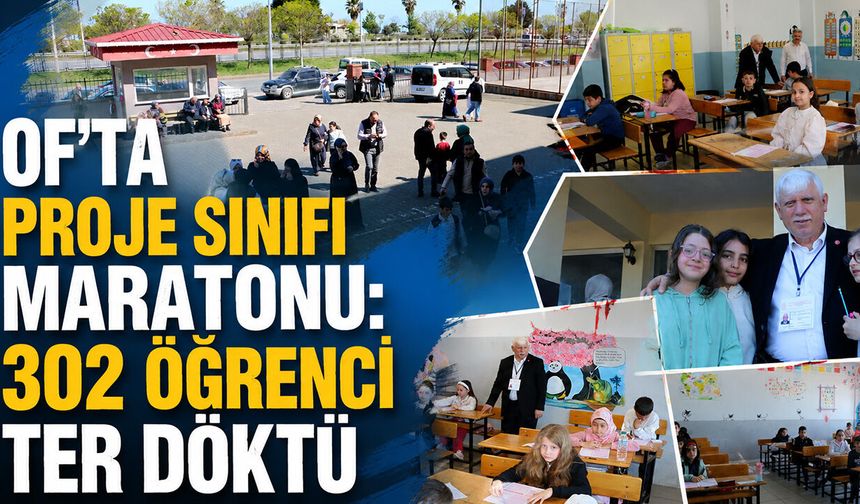 Of’ta Proje Sınıfı Maratonu: 302 Öğrenci Ter Döktü
