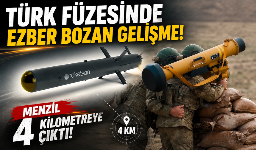 Türk Füzesinde Ezber Bozan Gelişme: Menzil 4 Kilometreye Çıktı
