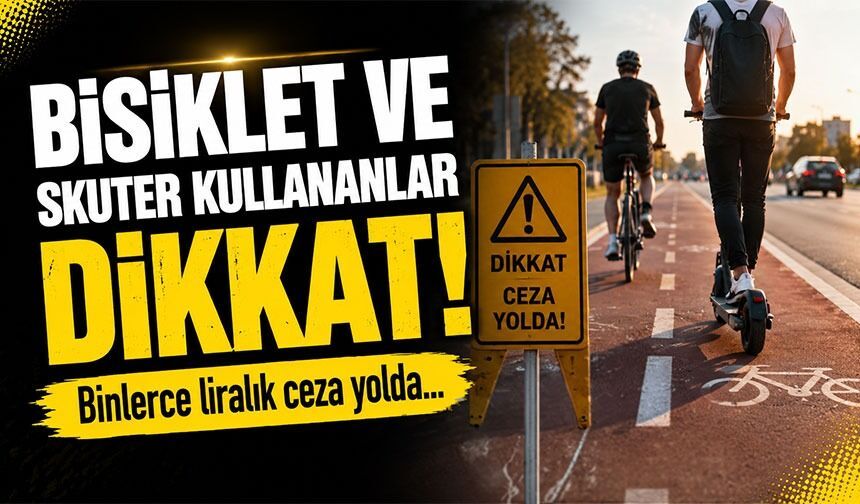 Bisiklet ve Skuter Kullananlar Dikkat: Bisikletle Bile Ceza Yolda!