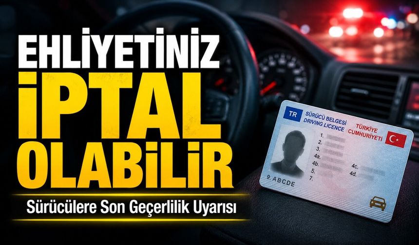 Sürücülere Son Geçerlilik Uyarısı: Ehliyetiniz İptal Olabilir