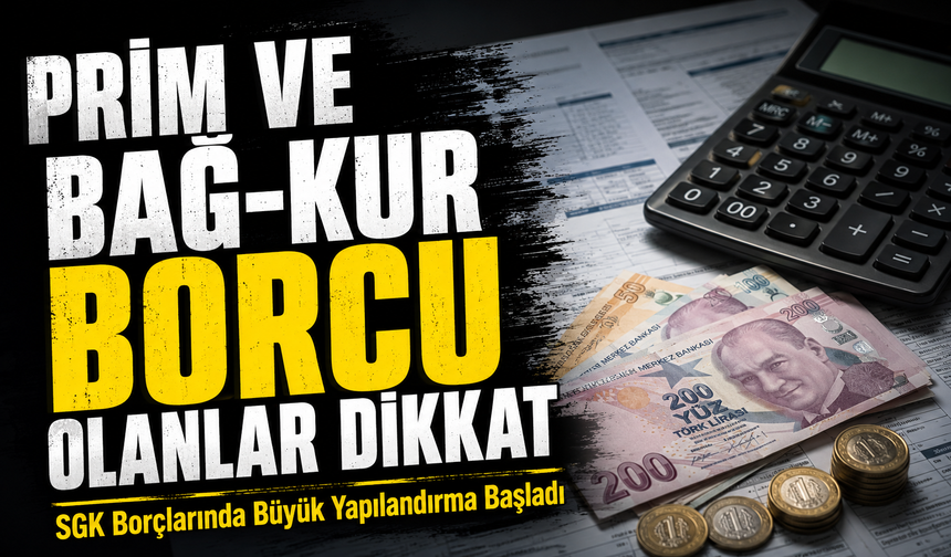 Prim ve Bağ-Kur Borcu Olanlar Dikkat: SGK Borçlarında Büyük Yapılandırma Başladı