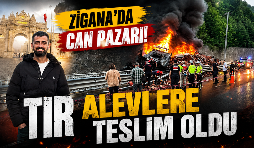 Zigana Dağı’nda Feci Kaza: Tuğla Yüklü TIR Alev Aldı, Sürücü Hayatını Kaybetti