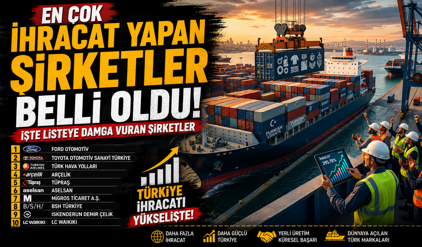 Türkiye’nin En Çok İhracat Yapan Şirketleri Belli Oldu! Zirvede Hangi Şirket Var?