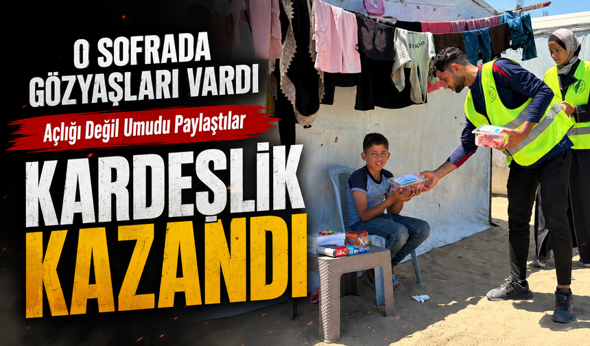 Gazze’de Bir Lokma Etin Hikâyesi: Çocukların Mutluluğu Gözyaşlarına Karıştı