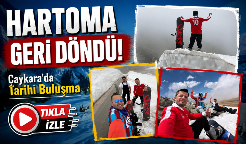 Çaykara’da Unutulmaya Yüz Tutan Hartoma Geleneği Snowboard İle Yeniden Canlandırıldı