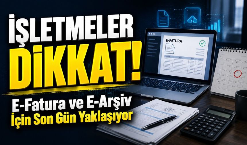 İşletmeler Dikkat: E-Fatura ve E-Arşiv İçin Son Gün Yaklaşıyor