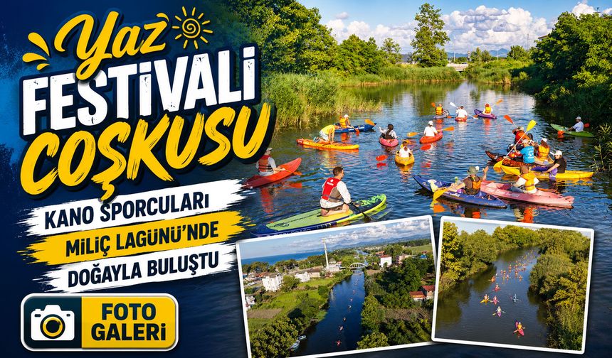 Terme’de Kano Sporcuları Miliç Lagünü’nde Kürek Çekti, Renkli Görüntüler Ortaya Çıktı