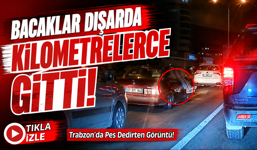 Trabzon'da Bunu Görenler Dönüp Bir Daha Baktı: Kilometrelerce Böyle Gittiler!