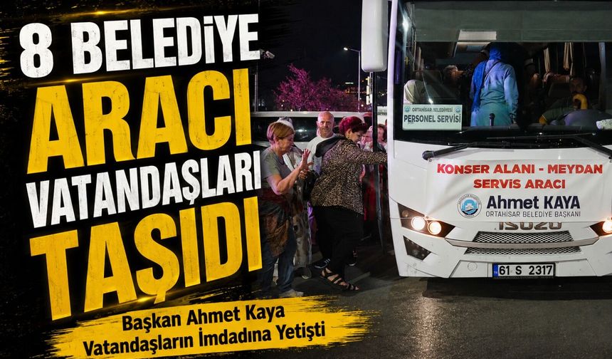 Başkan Ahmet Kaya Vatandaşların İmdadına Yetişti; 8 Belediye Aracı Vatandaşları Taşıdı