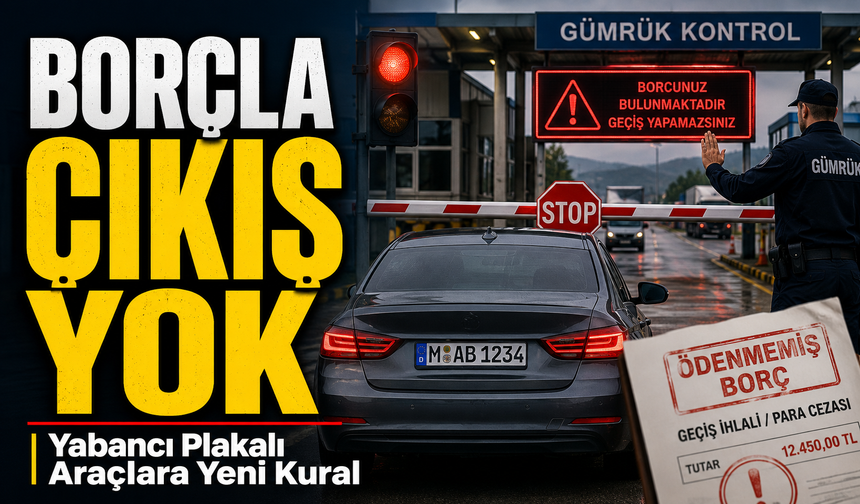 Yabancı Plakalı Araçlara Yeni Kural: Borçla Çıkış Yok