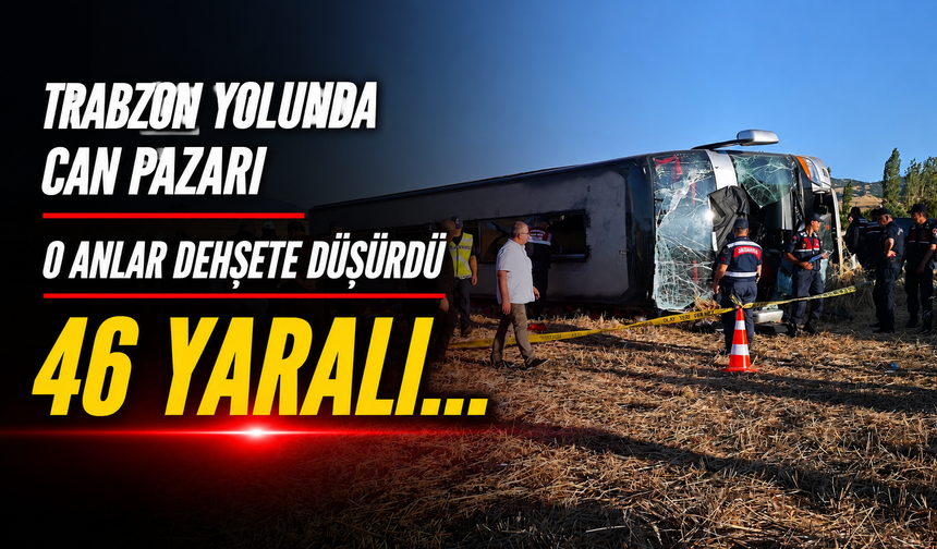 Trabzon Seferini Yapan Çift Katlı Otobüs Şarampole Yuvarlandı: Yolculardan Peş Peşe İddialar