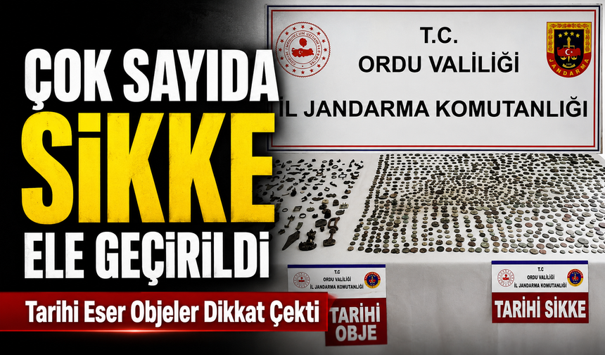 Ordu’da Çok Sayıda Sikke ve Tarihi Eser Obje Ele Geçirildi