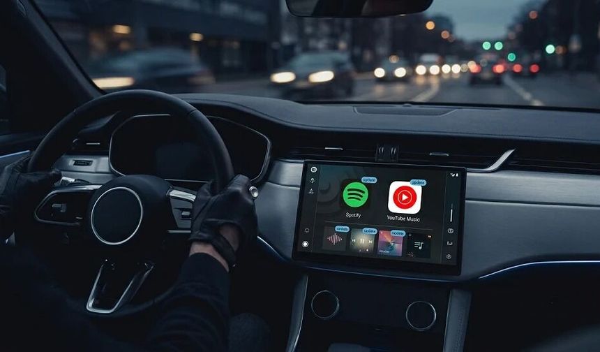 Android Auto Ekranı Yenilendi: Spotify ve YouTube Music’te Yeni Tasarım Başladı
