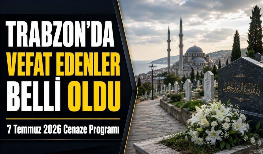 Trabzon’da Vefat Edenler Belli Oldu: 7 Temmuz 2026 Cenaze Programı