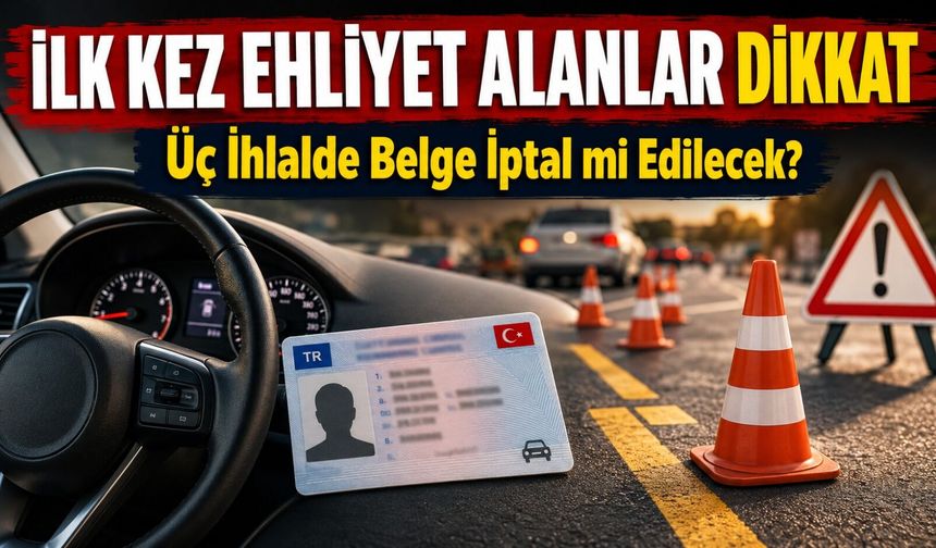 İlk Kez Ehliyet Alanlar Dikkat: Üç İhlalde Belge İptal Mi Edilecek?