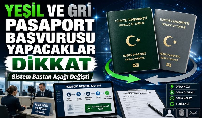 Yeşil ve Gri Pasaport Başvurusu Yapacaklar Dikkat: Sistem Baştan Aşağı Değişti