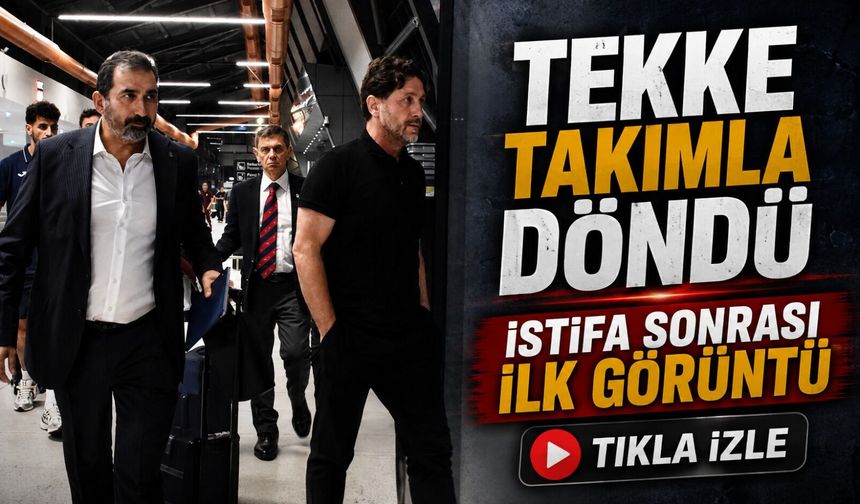Trabzonspor Trabzon’a Döndü: İstifası Kabul Edilmeyen Fatih Tekke de Kafiledeydi