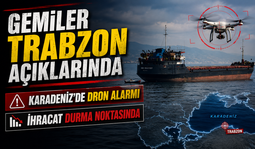 Karadeniz’de Dron Alarmı: Gemiler Trabzon Açıklarında Bekliyor