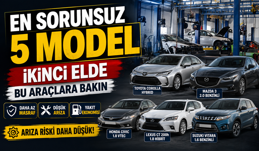 İkinci Elde En Az Arıza Riskiyle Öne Çıkan 5 Otomobil