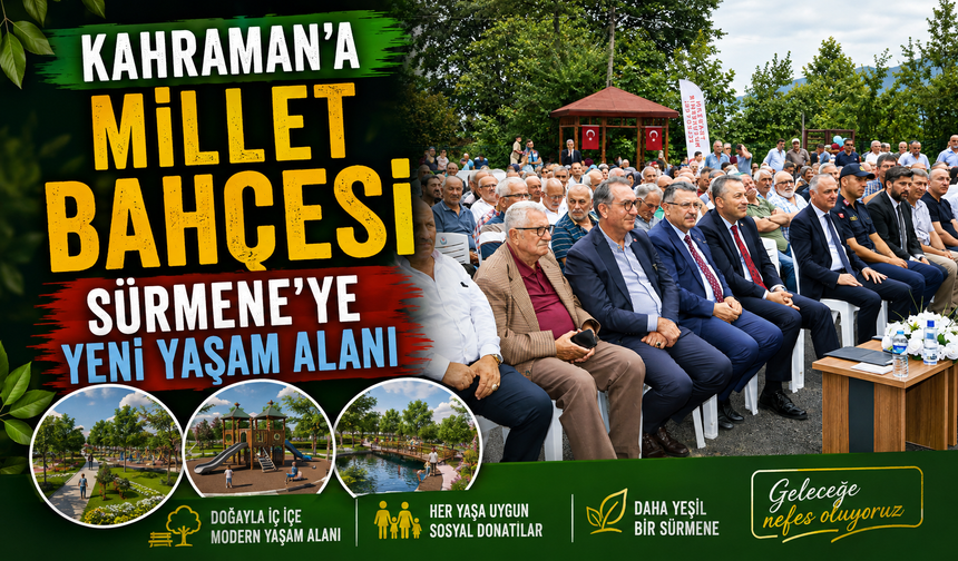 Sürmene Kahraman Mahallesi’ne Millet Bahçesi Açıldı