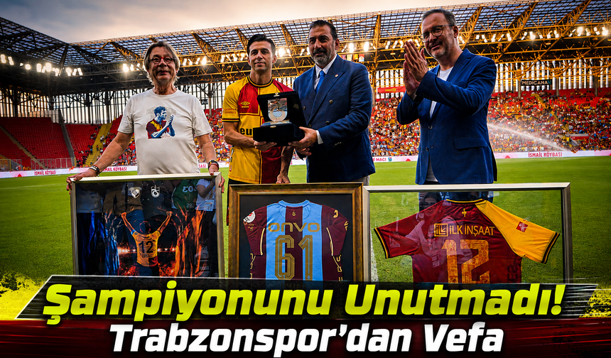 Trabzonspor Şampiyonluk Kadrosundaki Eski Yıldızını Unutmadı: Plaketle Onurlandırdı