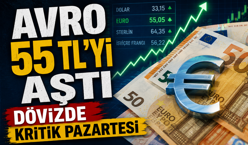 Dövizde Nefesler Tutuldu: Avro 55 TL’yi Aştı