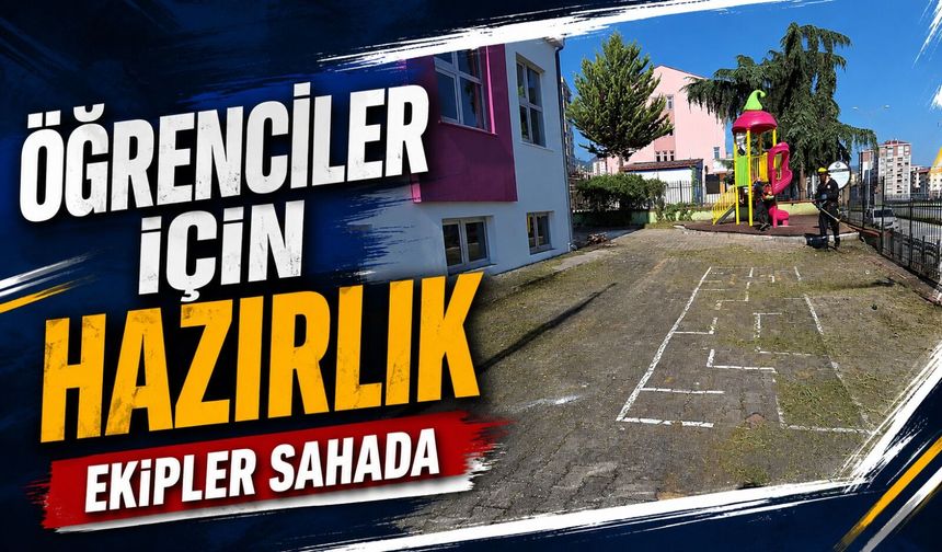 Akçaabat Belediyesi Okul Bahçelerinde Bakım ve Temizliği Hızlandırdı