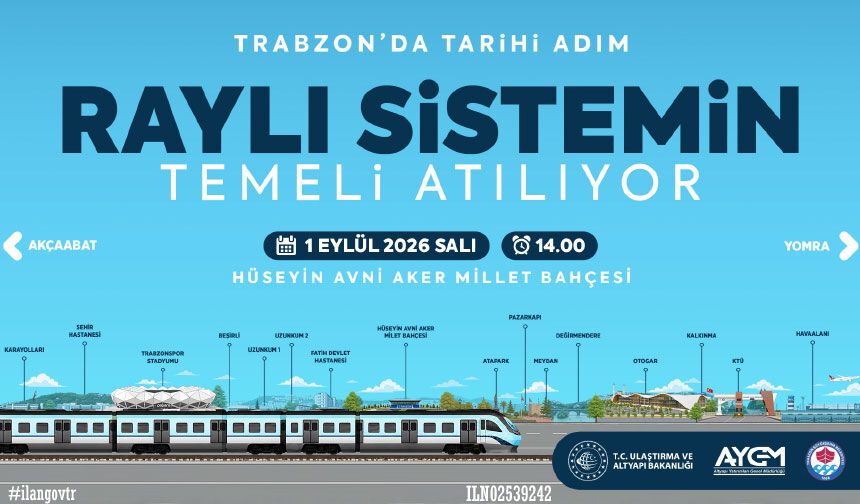 TRABZON'DA TARİHİ ADIM RAYLI SİSTEMİN TEMELİ ATILIYOR