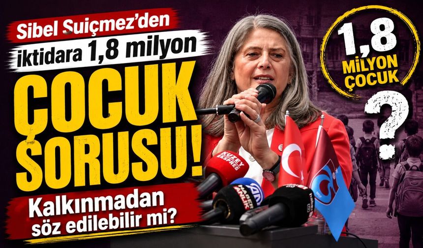 Sibel Suiçmez’den iktidara 1,8 milyon çocuk sorusu: Kalkınmadan söz edilebilir mi?