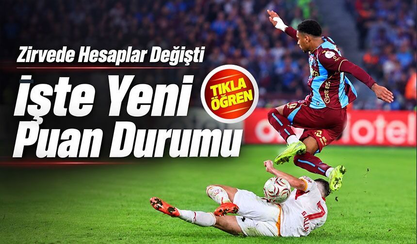 Trabzonspor’dan 4 gollü zafer sonrası zirve çıkışı: İşte güncel puan tablosu