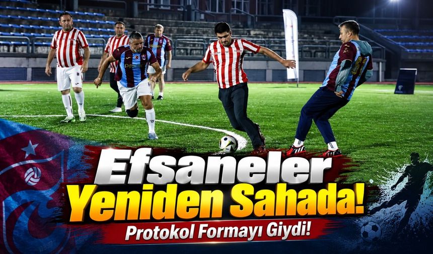 Hami Mandıralı ve Tanju Çolak sahaya çıktı: Trabzon'da renkli maç