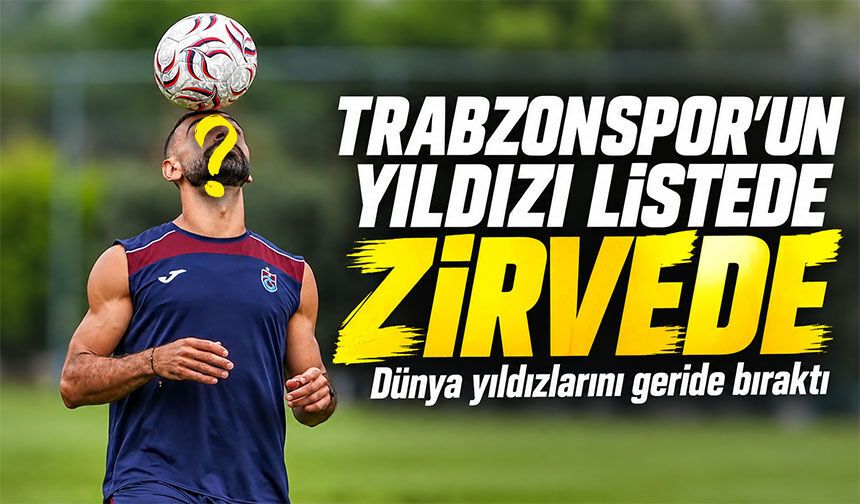 Trabzonspor’un Yıldızı Listede Zirvede; Dünya yıldızlarını geride bıraktı