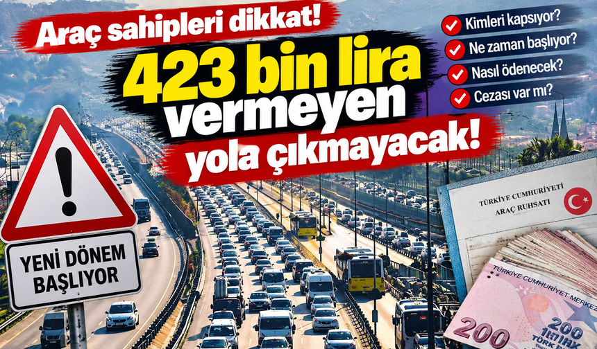 Zorunlu trafik sigortasında yeni tarife: Prim 423 bin lirayı aştı