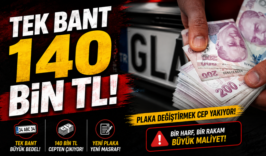 Plakadaki Tek Harfi Bantla Değiştirdi: 140 Bin TL Ceza Bir Anda Geldi