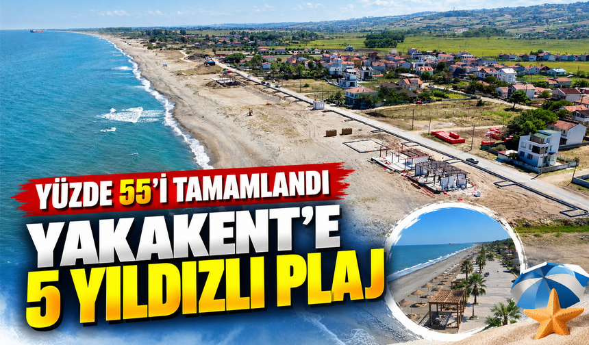 Samsun’da 5 Yıldızlı Halk Plajında Çalışmalar Yüzde 55’e Ulaştı