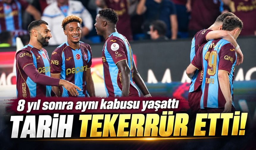 Trabzonspor-Galatasaray maçında inanılmaz tesadüf: 8 yıl sonra tarih tekerrür etti